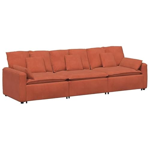 Eleganz Modulares Sofa mit Kissen Rot Orange – Futon für Wohnzimmer oder Schlafzimmer, bequem & platzsparend, ideal für kleine Räume von Eleganz