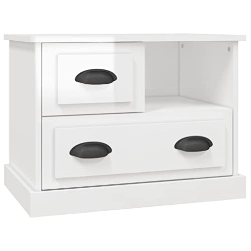 Eleganz Nachttisch Hochglanz-Weiß 60x39x45 cm - Moderner Holzwerkstoff Nachtisch für Schlafzimmer, Kompakt & Langlebig - Ideal für kleine Räume Eleganz Nachttisch Hochglanz-Weiß 60x39x45 cm - Moderner Holzwerkstoff Nachtisch für Schlafzimmer, Kompakt & Langlebig - Ideal für kleine Räume von Eleganz