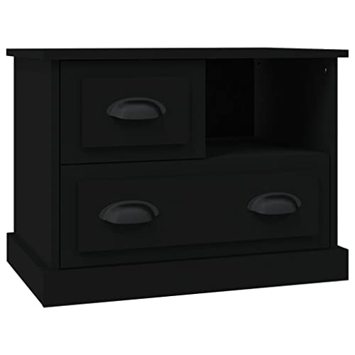 Eleganz Nachttisch Schwarz 60x39x45 cm aus Holzwerkstoff - Moderner Beistelltisch für Schlafzimmer, Kompakt & Langlebig - Ideal für kleine Räume Eleganz Nachttisch Schwarz 60x39x45 cm aus Holzwerkstoff - Moderner Beistelltisch für Schlafzimmer, Kompakt & Langlebig - Ideal für kleine Räume von Eleganz