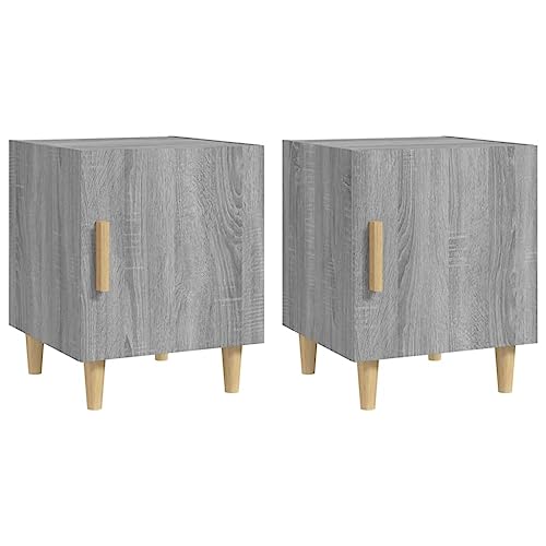 Eleganz Nachttische 2 STK. Grau Sonoma Holzwerkstoff - Modernes Design für Schlafzimmer, Platzsparend & Langlebig, Ideal für kleine Räume Eleganz Nachttische 2 STK. Grau Sonoma Holzwerkstoff - Modernes Design für Schlafzimmer, Platzsparend & Langlebig, Ideal für kleine Räume von Eleganz