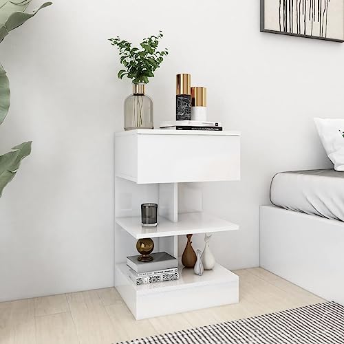 Eleganz Nachttische 2 STK. Hochglanz-Weiß 40x35x65 cm aus Holzwerkstoff - Modern & Langlebig für Schlafzimmer & Gästezimmer Eleganz Nachttische 2 STK. Hochglanz-Weiß 40x35x65 cm aus Holzwerkstoff - Modern & Langlebig für Schlafzimmer & Gästezimmer von Eleganz