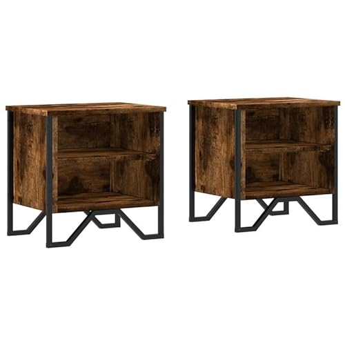 Eleganz Nachttische 2 STK. Räuchereiche 40x30x40 cm - Modernes Schlafzimmermöbel aus Holzwerkstoff, Stilvoll & Langlebig für Kleine Räume Eleganz Nachttische 2 STK. Räuchereiche 40x30x40 cm - Modernes Schlafzimmermöbel aus Holzwerkstoff, Stilvoll & Langlebig für Kleine Räume von Eleganz