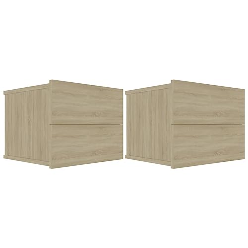 Eleganz Nachttische 2 STK. Sonoma-Eiche 40x30x30 cm Holzwerkstoff - Modernes Design, Platzsparend, Ideal für Schlafzimmer und kleine Wohnungen Eleganz Nachttische 2 STK. Sonoma-Eiche 40x30x30 cm Holzwerkstoff - Modernes Design, Platzsparend, Ideal für Schlafzimmer und kleine Wohnungen von Eleganz