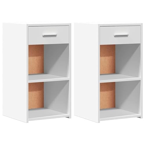 Eleganz Nachttische 2 STK. Weiß - Moderne Beistelltische aus Holzwerkstoff 35x34x65 cm - Platzsparend für Schlafzimmer & Wohnbereich - Langlebig & Stilvoll Eleganz Nachttische 2 STK. Weiß - Moderne Beistelltische aus Holzwerkstoff 35x34x65 cm - Platzsparend für Schlafzimmer & Wohnbereich - Langlebig & Stilvoll von Eleganz