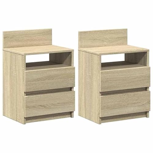 Eleganz Nachttische 2 STK. mit 2 Schubladen - Moderne Nachttische aus Sonoma-Eiche 40x33x60 cm für Schlafzimmer - Stauraum-Lösung & Platzsparend Eleganz Nachttische 2 STK. mit 2 Schubladen - Moderne Nachttische aus Sonoma-Eiche 40x33x60 cm für Schlafzimmer - Stauraum-Lösung & Platzsparend von Eleganz