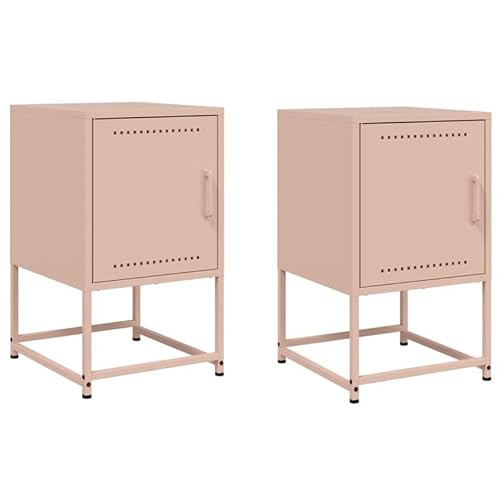Eleganz Nachttische 2 Stück Rosa | 36x39x60,5 cm | Stahl Gestell | Schlafzimmer Komfort | Platzsparend & Stabil | Modernes Design Eleganz Nachttische 2 Stück Rosa | 36x39x60,5 cm | Stahl Gestell | Schlafzimmer Komfort | Platzsparend & Stabil | Modernes Design von Eleganz
