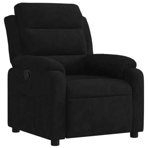 Eleganz Ottoman Relaxsessel Schwarz Samt – Bequemer Sessel mit Samtbezug für Wohnzimmer und Schlafzimmer, platzsparend & stilvoll von Eleganz