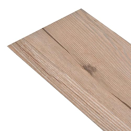 Eleganz PVC-Fliesen Selbstklebend 5,02 m² Eichen-Optik Braun - Teppich für Wohnzimmer, Küche & Bad - Leicht zu verlegen, pflegeleicht & strapazierfähig von Eleganz