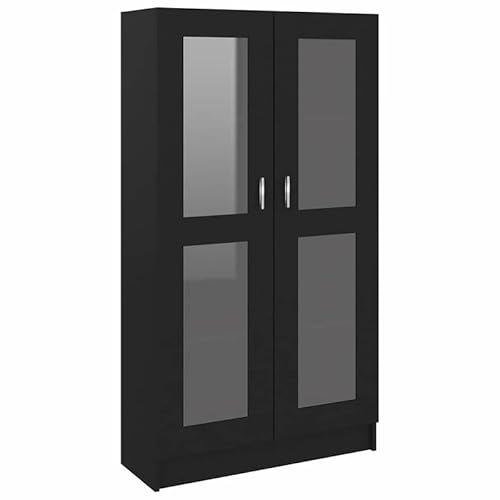 Eleganz Regalsystem Vitrinenschrank Schwarz 82,5x30,5x150 cm aus Holzwerkstoff mit Glas – Modernes Regal für Wohnzimmer, Büro oder Küche – Stabile Aufbewahrungslösung für Bücher, Deko & mehr Eleganz Regalsystem Vitrinenschrank Schwarz 82,5x30,5x150 cm aus Holzwerkstoff mit Glas – Modernes Regal für Wohnzimmer, Büro oder Küche – Stabile Aufbewahrungslösung für Bücher, Deko & mehr von Eleganz
