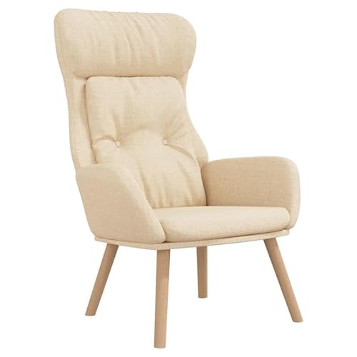 Eleganz Relaxsessel Creme Stoff – Bequemer Sessel mit Metallgestell und massivem Kautschukholz für Wohnzimmer & Balkon, 100% Polyester Bezug, langlebig & pflegeleicht Eleganz Relaxsessel Creme Stoff – Bequemer Sessel mit Metallgestell und massivem Kautschukholz für Wohnzimmer & Balkon, 100% Polyester Bezug, langlebig & pflegeleicht von Eleganz