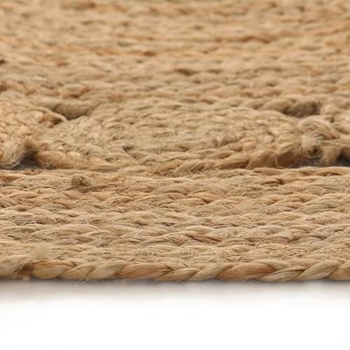 Eleganz Runder Teppich aus geflochtener Jute mit Design 90 cm - Naturfarbener Flechtmuster-Teppich für Wohnzimmer, Schlafzimmer oder Balkon - Ökologisch & langlebig Eleganz Runder Teppich aus geflochtener Jute mit Design 90 cm - Naturfarbener Flechtmuster-Teppich für Wohnzimmer, Schlafzimmer oder Balkon - Ökologisch & langlebig von Eleganz