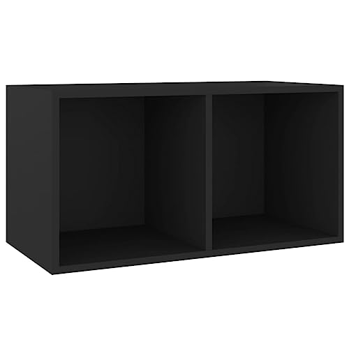 Eleganz Schallplatten-Aufbewahrungsbox aus Holzwerkstoff, 71x34x36cm, ideal für Regalsysteme - robuste und stilvolle Lösung zur Aufbewahrung Ihrer Vinylsammlung von Eleganz