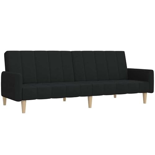 Eleganz Schlafsofa 2-Sitzer Schwarz Stoff Futon für Wohnzimmer oder Schlafzimmer – Bequem und Platzsparend – Ideal für Gäste oder Kleine Räume Eleganz Schlafsofa 2-Sitzer Schwarz Stoff Futon für Wohnzimmer oder Schlafzimmer – Bequem und Platzsparend – Ideal für Gäste oder Kleine Räume von Eleganz