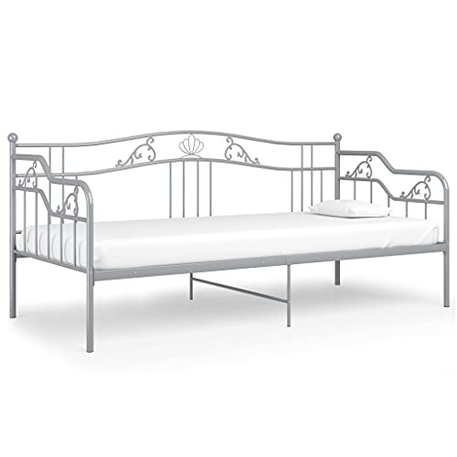 Eleganz Schlafsofa mit Metallgestell Grau 90x200 cm - Modernes Bettgestell für Wohnzimmer oder Gästezimmer - Platzsparend & Langlebig Eleganz Schlafsofa mit Metallgestell Grau 90x200 cm - Modernes Bettgestell für Wohnzimmer oder Gästezimmer - Platzsparend & Langlebig von Eleganz