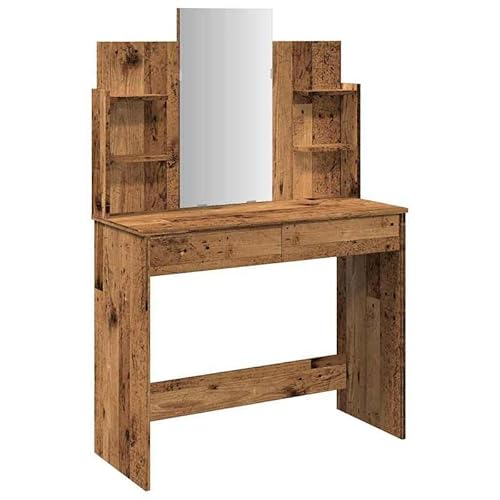 Eleganz Schminktisch mit Spiegel Altholz-Optik 96x39x142 cm - Schlafzimmermöbel-Set mit großem Spiegel & Stauraum, ideal für Dressingbereich, rustikales Design Eleganz Schminktisch mit Spiegel Altholz-Optik 96x39x142 cm - Schlafzimmermöbel-Set mit großem Spiegel & Stauraum, ideal für Dressingbereich, rustikales Design von Eleganz