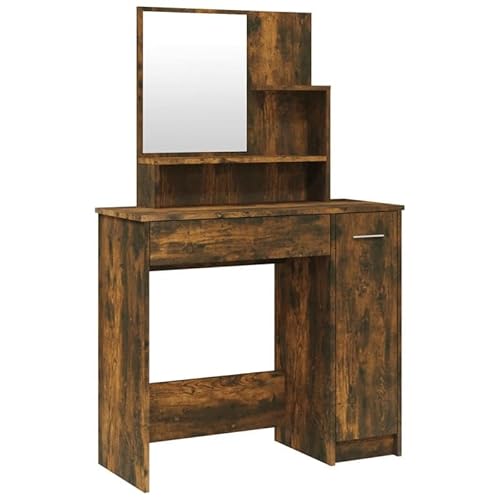 Eleganz Schminktisch mit Spiegel | Räuchereiche 86,5x35x136 cm | Holzwerkstoff | Schlafzimmermöbel-Set | Stilvoll & Langlebig | Perfekt für Schlafzimmer & Dressingbereich Eleganz Schminktisch mit Spiegel | Räuchereiche 86,5x35x136 cm | Holzwerkstoff | Schlafzimmermöbel-Set | Stilvoll & Langlebig | Perfekt für Schlafzimmer & Dressingbereich von Eleganz