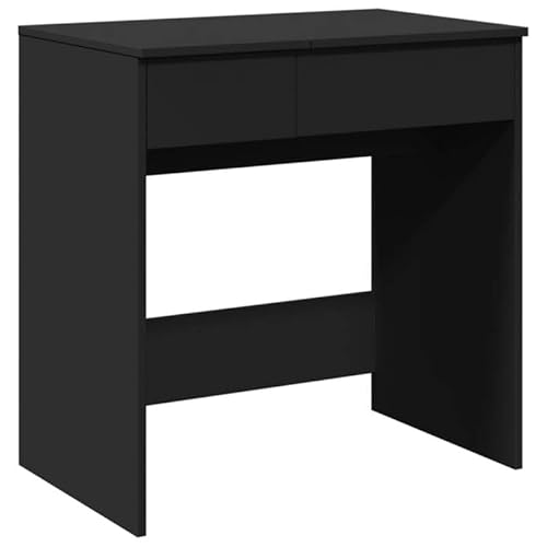 Eleganz Schminktisch mit Spiegel - Schlafzimmermöbel Set Schwarz 73x46,5x120 cm - Stilsicher & Platzsparend für Kleiderschränke & Dressingbereich von Eleganz