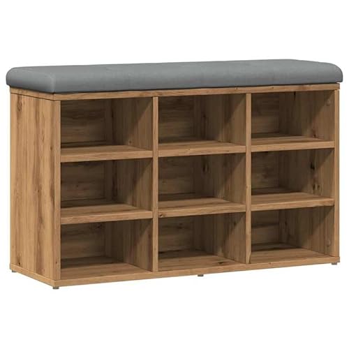 Eleganz Schminktischhocker aus Holzwerkstoff für Bad und Schlafzimmer - Artisan-Eiche Design, 82x32x50 cm - Stilvoll und langlebig von Eleganz