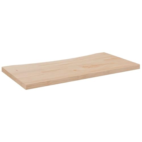 Eleganz Massivholz Schreibtischplatte 80x40x2,5 cm aus Kiefernholz - Natürlich & Langlebig für Homeoffice & Büro - Unbehandeltes Design von Eleganz
