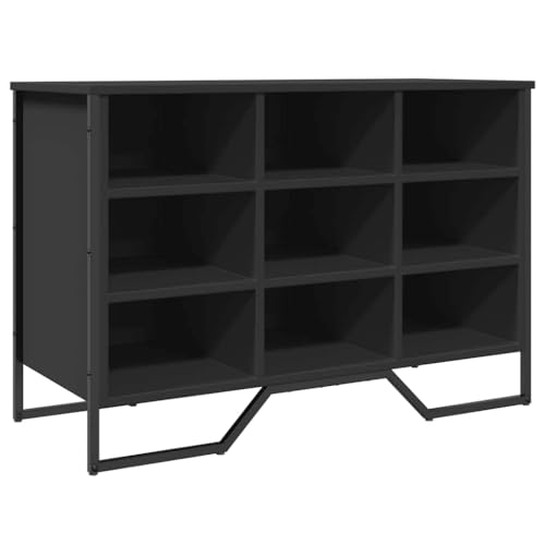 Eleganz Schuhregal Schwarz 90x38x61,5 cm aus Holzwerkstoff & Metall - Platzsparend & Stabil für Kleiderschrank oder Flur - Ideal für kleine Wohnungen Eleganz Schuhregal Schwarz 90x38x61,5 cm aus Holzwerkstoff & Metall - Platzsparend & Stabil für Kleiderschrank oder Flur - Ideal für kleine Wohnungen von Eleganz