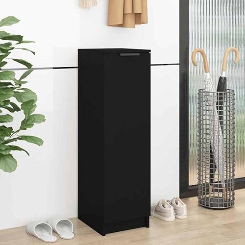 Eleganz Schuhschrank Schwarz 30x35x100 cm aus Holzwerkstoff - Platzsparender Schuhschrank für Wohnzimmer, Flur oder Eingangsbereich - Modernes Design & Stabile Aufbewahrung Eleganz Schuhschrank Schwarz 30x35x100 cm aus Holzwerkstoff - Platzsparender Schuhschrank für Wohnzimmer, Flur oder Eingangsbereich - Modernes Design & Stabile Aufbewahrung von Eleganz