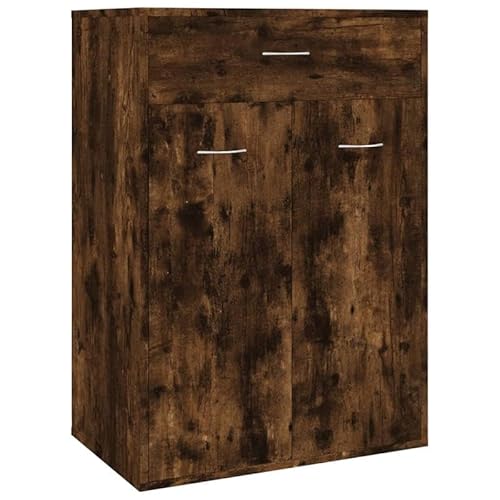 Eleganz Schuhschrank aus Holzwerkstoff - Moderner Schuhregal für Flur oder Eingangsbereich (60x35x84 cm) - Stauraumoptimierung für kleine Räume - Räuchereiche Optik von Eleganz