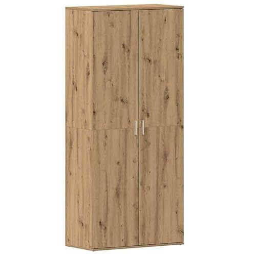 Eleganz Schuhschrank mit Tür aus Holzwerkstoff 80 x 39 x 180 cm - Moderner Schuhregal für Flur oder Eingangsbereich, Platzsparend & Stabil von Eleganz