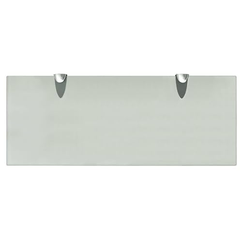 Eleganz Schwebendes Glasregal 50x20 cm | Wandregal aus gehärtetem Sicherheitsglas | Modernes Design für Wohnzimmer, Küche oder Bad | Stabil & langlebig | Platzsparende Aufbewahrung von Eleganz