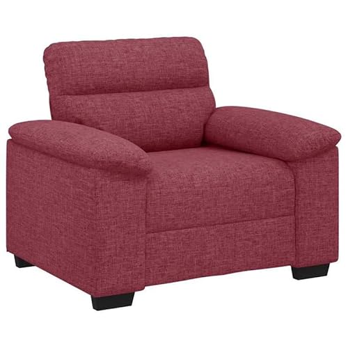 Eleganz Sessel Weinrot 60 cm - Bequemer Stoff-Sessel für Wohnzimmer und Büro - Moderner Sitzsack aus 100% Polyester, Metall & Massivholz - Ideal für kleine Räume und gemütliche Atmosphäre von Eleganz