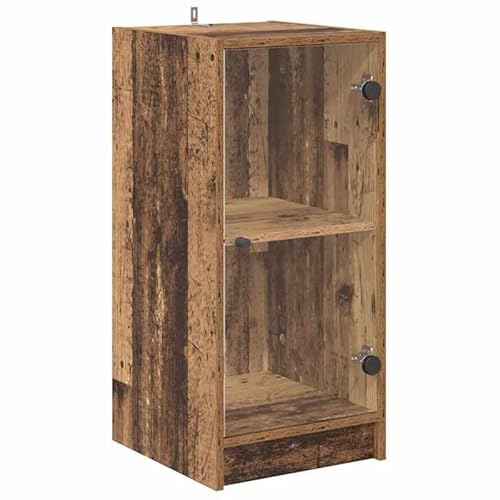 Eleganz Sideboard Altholz 35x37x76 cm - Schlichter Kleiderschrank aus Holzwerkstoff für Wohnzimmer & Schlafzimmer - Stauraum Lösung mit Vintage-Look von Eleganz