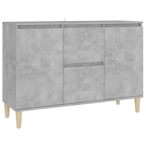 Eleganz Sideboard Betongrau 103,5x35x70 cm - Wohnzimmermöbel aus Holzwerkstoff & Massivholz Eukalyptus - Modernes TV-Möbel mit Stauraum - Stilvolles Sideboard für Wohnzimmer Eleganz Sideboard Betongrau 103,5x35x70 cm - Wohnzimmermöbel aus Holzwerkstoff & Massivholz Eukalyptus - Modernes TV-Möbel mit Stauraum - Stilvolles Sideboard für Wohnzimmer von Eleganz