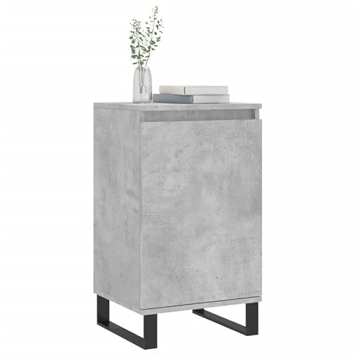 Eleganz Sideboard Betongrau 40x35x70 cm | Modernes Wohnzimmer Sideboard aus Holzwerkstoff & Metall | Stilvolles Möbelstück für kleine Räume | Stauraumlösung mit langlebiger Qualität von Eleganz