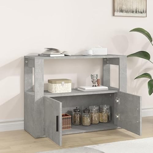 Eleganz Sideboard Betongrau 80x30x60 cm - Modernes Wohnzimmer Sideboard aus Holzwerkstoff - Stilvolles Möbelstück für Wohnzimmer & Esszimmer - Platzsparend & Langlebig Eleganz Sideboard Betongrau 80x30x60 cm - Modernes Wohnzimmer Sideboard aus Holzwerkstoff - Stilvolles Möbelstück für Wohnzimmer & Esszimmer - Platzsparend & Langlebig von Eleganz