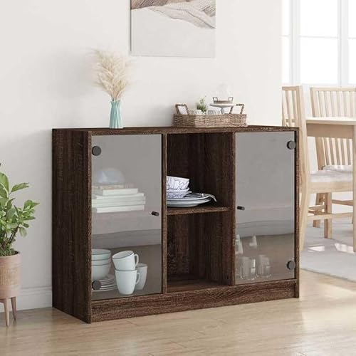 Eleganz Sideboard Braun Eichen-Optik 102x37x75,5 cm | Wohnzimmermöbel-Sets | Stauraum Lösung für kleine Räume | Holzwerkstoff langlebig & stilvoll Eleganz Sideboard Braun Eichen-Optik 102x37x75,5 cm | Wohnzimmermöbel-Sets | Stauraum Lösung für kleine Räume | Holzwerkstoff langlebig & stilvoll von Eleganz