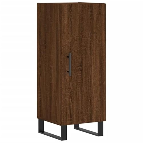 Eleganz Sideboard Braun Eichen-Optik 90 cm | Wohnzimmerschrank mit 2 Türen & 3 Fächern | Modernes TV-Möbel aus Holzwerkstoff | Stauraum für Wohnzimmer von Eleganz