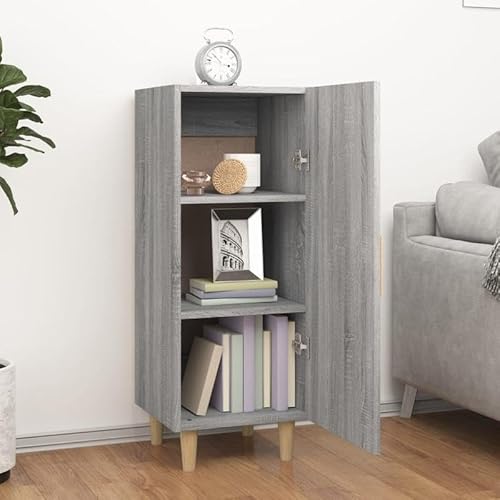 Eleganz Sideboard Grau Sonoma – Wohnzimmerschrank aus Holzwerkstoff & Massivholz Eukalyptus – Stilvolles Möbelstück für kleine Räume – Modernes Sideboard mit 34,5x34x90 cm Eleganz Sideboard Grau Sonoma – Wohnzimmerschrank aus Holzwerkstoff & Massivholz Eukalyptus – Stilvolles Möbelstück für kleine Räume – Modernes Sideboard mit 34,5x34x90 cm von Eleganz