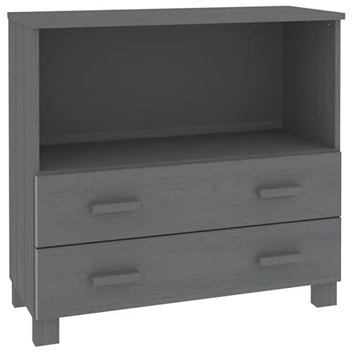 Eleganz Sideboard HAMAR Dunkelgrau 85x35x80 cm | Massivholz Kiefer für Wohnzimmer | Stilvolles & Langlebiges Möbelstück | Ideal für Stauraum & Deko Eleganz Sideboard HAMAR Dunkelgrau 85x35x80 cm | Massivholz Kiefer für Wohnzimmer | Stilvolles & Langlebiges Möbelstück | Ideal für Stauraum & Deko von Eleganz