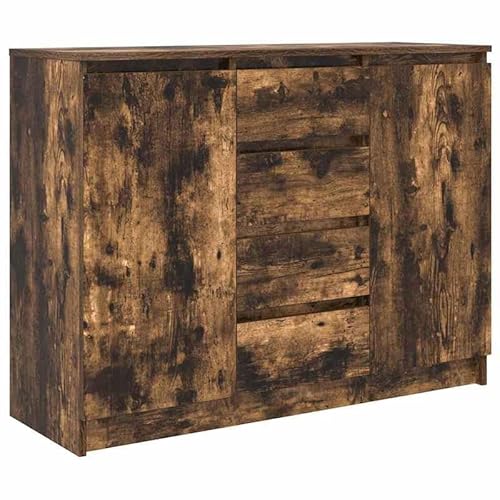 Eleganz Sideboard Räuchereiche 100,5x35x76 cm mit Schubladen - Wohnzimmermöbel-Sets | Stilvolles Schrank Sideboard für Wohnzimmer | Langlebig & Hochwertig von Eleganz