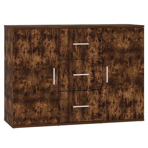 Eleganz Sideboard Räuchereiche 91x29,5x65 cm - Modernes Wohnzimmermöbel-Set aus Holzwerkstoff, Stauraumlösung für kleine Räume & langlebiges Design Eleganz Sideboard Räuchereiche 91x29,5x65 cm - Modernes Wohnzimmermöbel-Set aus Holzwerkstoff, Stauraumlösung für kleine Räume & langlebiges Design von Eleganz