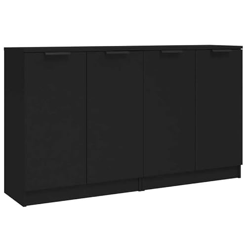Eleganz Sideboard-Set 2 STK. Schwarz 60x30x70 cm aus Holzwerkstoff - Modernes Wohnzimmermöbel-Set für kleine Räume - Stilvoll & platzsparend Eleganz Sideboard-Set 2 STK. Schwarz 60x30x70 cm aus Holzwerkstoff - Modernes Wohnzimmermöbel-Set für kleine Räume - Stilvoll & platzsparend von Eleganz