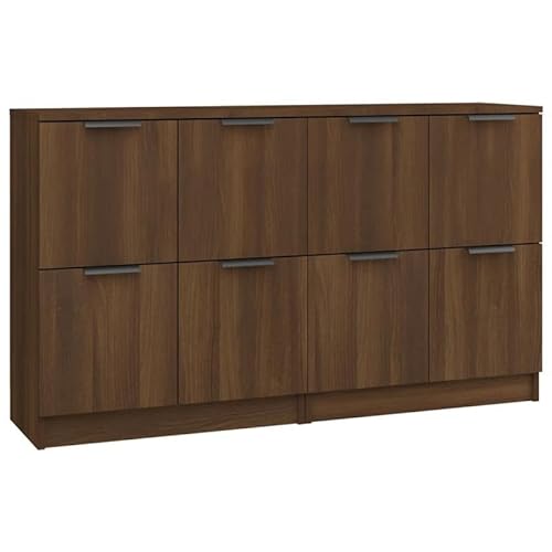 Eleganz Sideboard Set 2 Stück Braun Eichen-Optik | Wohnzimmermöbel aus Holzwerkstoff | 60x30x70 cm | Stilvolles Stauraum-Set für Moderne Wohnräume Eleganz Sideboard Set 2 Stück Braun Eichen-Optik | Wohnzimmermöbel aus Holzwerkstoff | 60x30x70 cm | Stilvolles Stauraum-Set für Moderne Wohnräume von Eleganz