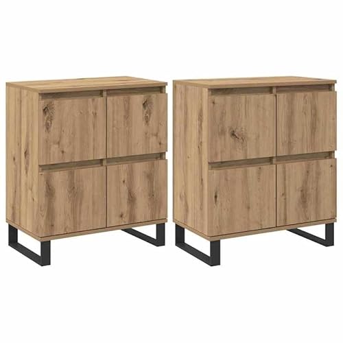 Eleganz Sideboard-Set 2-TLG. aus Holzwerkstoff im Landhausstil | Wohnzimmermöbel-Set Eicheoptik 120 x 35 x 70 cm | Stauraumlösung für Wohn- & Essbereich Eleganz Sideboard-Set 2-TLG. aus Holzwerkstoff im Landhausstil | Wohnzimmermöbel-Set Eicheoptik 120 x 35 x 70 cm | Stauraumlösung für Wohn- & Essbereich von Eleganz
