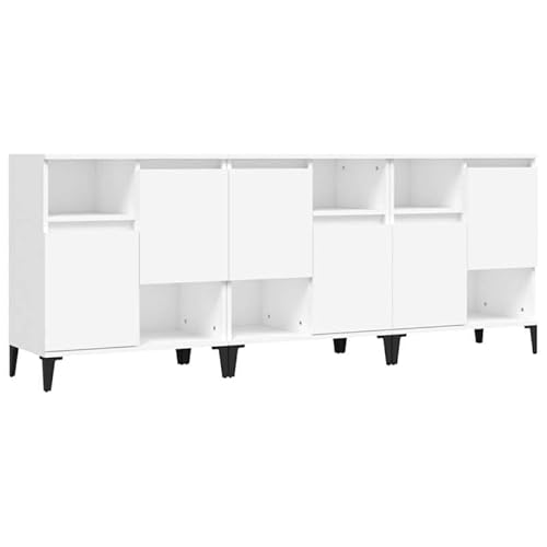 Eleganz Sideboard Set 3-TLG. Weiß 60x35x70 cm | Wohnzimmermöbel aus Holzwerkstoff & Metall | Modernes TV-Möbel & Aufbewahrungslösung | Stilvolles Design für kleine Räume Eleganz Sideboard Set 3-TLG. Weiß 60x35x70 cm | Wohnzimmermöbel aus Holzwerkstoff & Metall | Modernes TV-Möbel & Aufbewahrungslösung | Stilvolles Design für kleine Räume von Eleganz