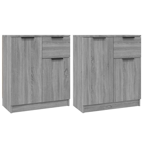 Eleganz Sideboard-Set Grau Sonoma 2 STK. 60x30x70 cm aus Holzwerkstoff - Wohnzimmermöbel für Moderne Einrichtung, platzsparend & stabil Eleganz Sideboard-Set Grau Sonoma 2 STK. 60x30x70 cm aus Holzwerkstoff - Wohnzimmermöbel für Moderne Einrichtung, platzsparend & stabil von Eleganz