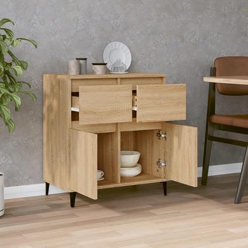 Eleganz Sideboard Sonoma-Eiche 60x35x70 cm aus Holzwerkstoff & Metall - Modernes Wohnzimmermöbel-Set für Stauraum & Stil - Perfekt für kleine Räume Eleganz Sideboard Sonoma-Eiche 60x35x70 cm aus Holzwerkstoff & Metall - Modernes Wohnzimmermöbel-Set für Stauraum & Stil - Perfekt für kleine Räume von Eleganz
