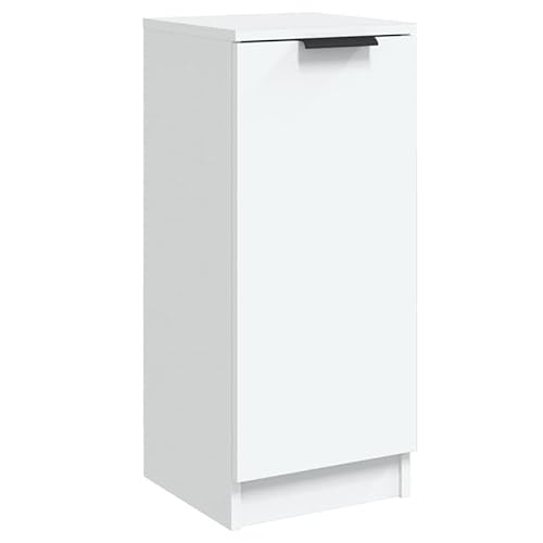 Eleganz Sideboard Weiß 30x30x70 cm aus Holzwerkstoff - Modernes Wohnzimmermöbel für kleine Räume | Stilvoll & Platzsparend | Perfekt für Wohnzimmer, Flur oder Schlafzimmer von Eleganz