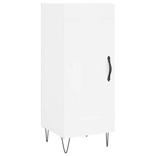 Eleganz Sideboard Weiß 34,5x34x90 cm aus Holzwerkstoff & Metall - Modernes Wohnzimmermöbel für kleine Räume - Stilvolles Aufbewahrungsmöbel mit hoher Stabilität Eleganz Sideboard Weiß 34,5x34x90 cm aus Holzwerkstoff & Metall - Modernes Wohnzimmermöbel für kleine Räume - Stilvolles Aufbewahrungsmöbel mit hoher Stabilität von Eleganz
