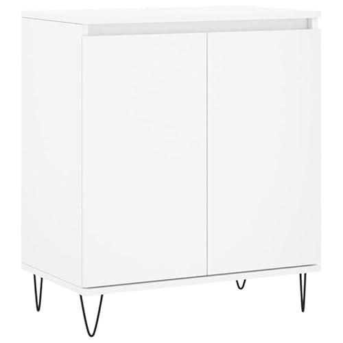 Eleganz Sideboard Weiß 60x35x70 cm aus Holzwerkstoff - Modernes Wohnzimmermöbel für kleine Räume - Stauraumlösung mit langlebiger Qualität von Eleganz