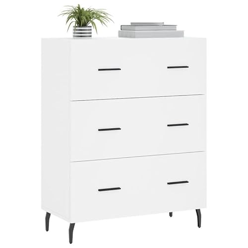 Eleganz Sideboard Weiß 69,5x34x90 cm - Modernes Wohnzimmer Sideboard aus Holzwerkstoff & Metall - Stauraum Lösung für kleine Wohnungen - Hochglanz Weiß Eleganz Sideboard Weiß 69,5x34x90 cm - Modernes Wohnzimmer Sideboard aus Holzwerkstoff & Metall - Stauraum Lösung für kleine Wohnungen - Hochglanz Weiß von Eleganz