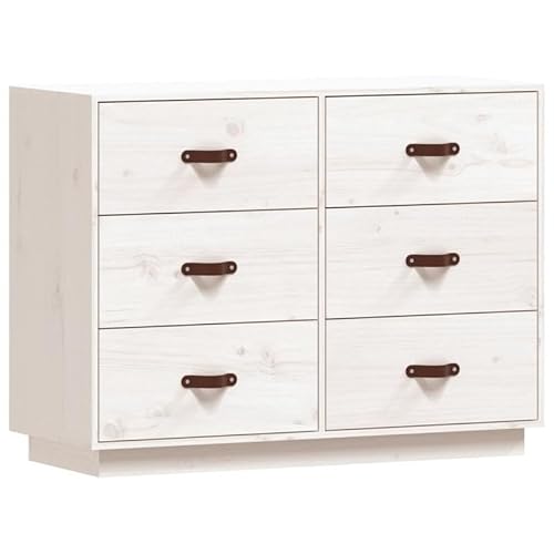 Eleganz Sideboard Weiß aus Massivholz Kiefer 100x40x75 cm | Wohnzimmermöbel-Set | Stilvolles Aufbewahrungsmöbel für kleine Räume | Langlebig und Natürlich Eleganz Sideboard Weiß aus Massivholz Kiefer 100x40x75 cm | Wohnzimmermöbel-Set | Stilvolles Aufbewahrungsmöbel für kleine Räume | Langlebig und Natürlich von Eleganz